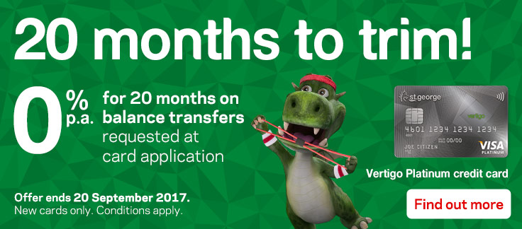 0% for 20 months on balance transfers requested at card application. Terms and conditions apply.